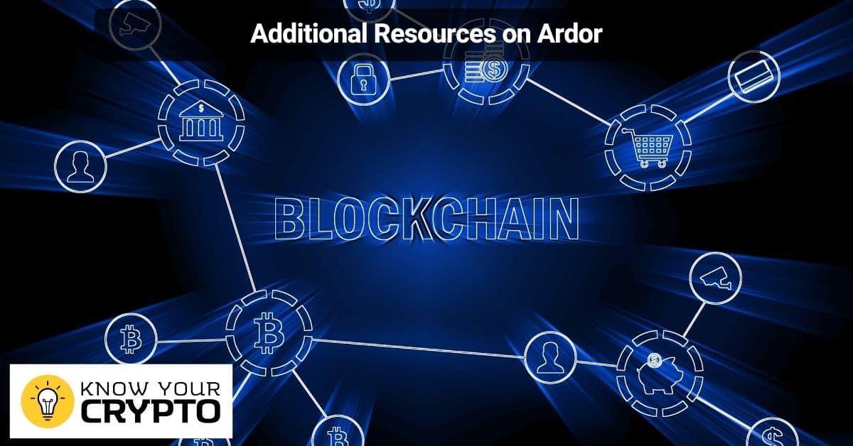 Additional Resources on Ardor