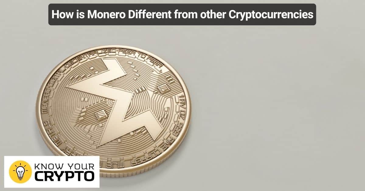 How is Monero Different from other Cryptocurrencies