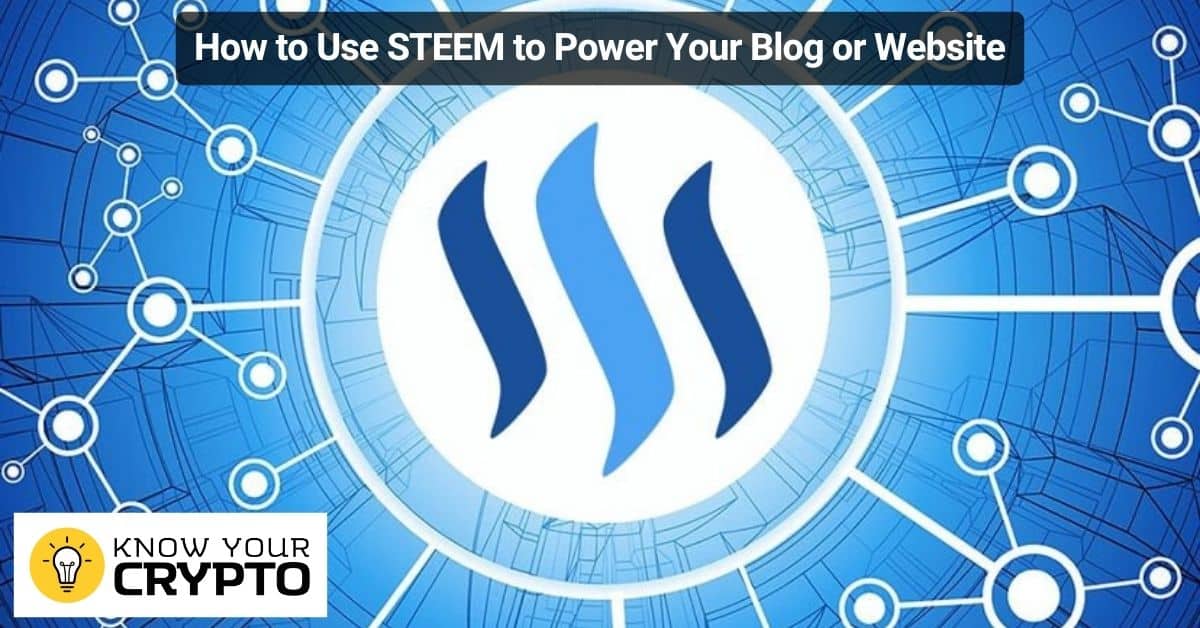 How to Use STEEM to Power Your Blog or Website