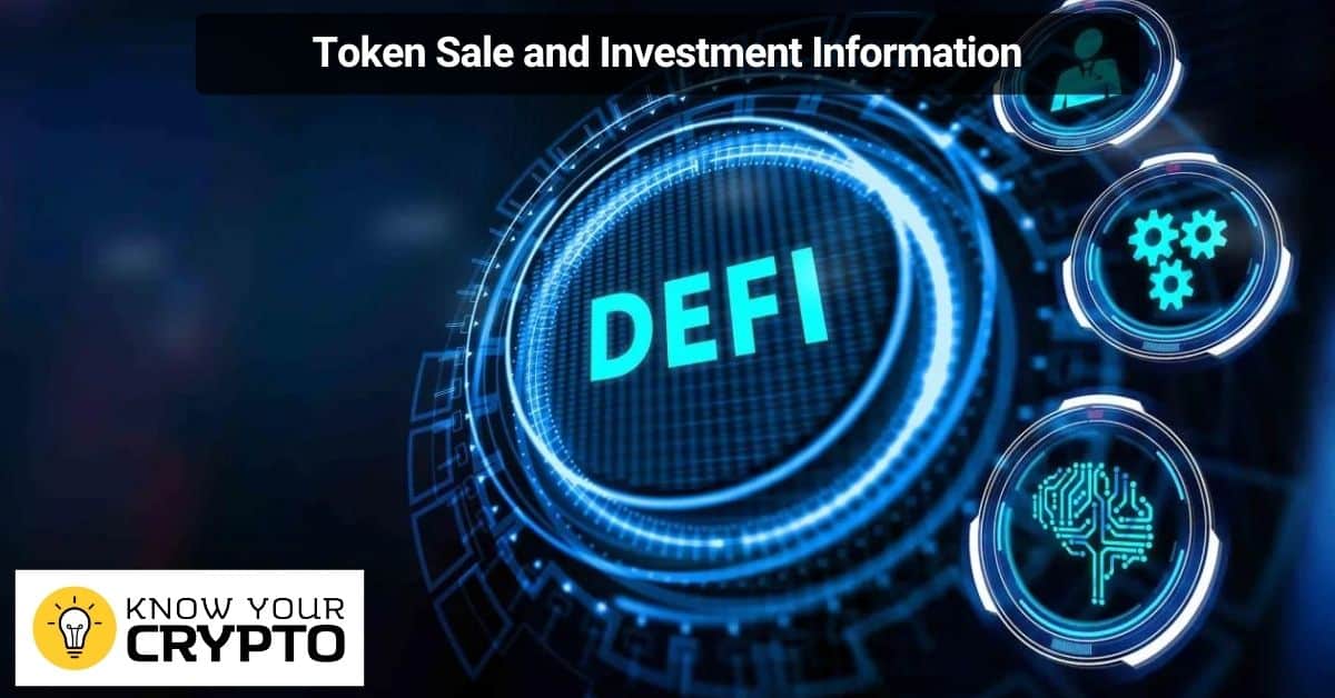 Token Sale and Investment Information