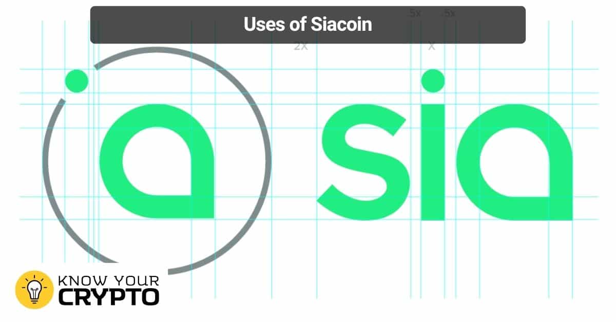 Uses of Siacoin