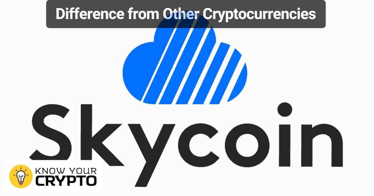 Difference from Other Cryptocurrencies