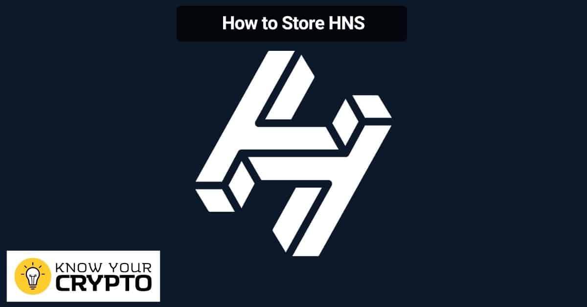 How to Store HNS