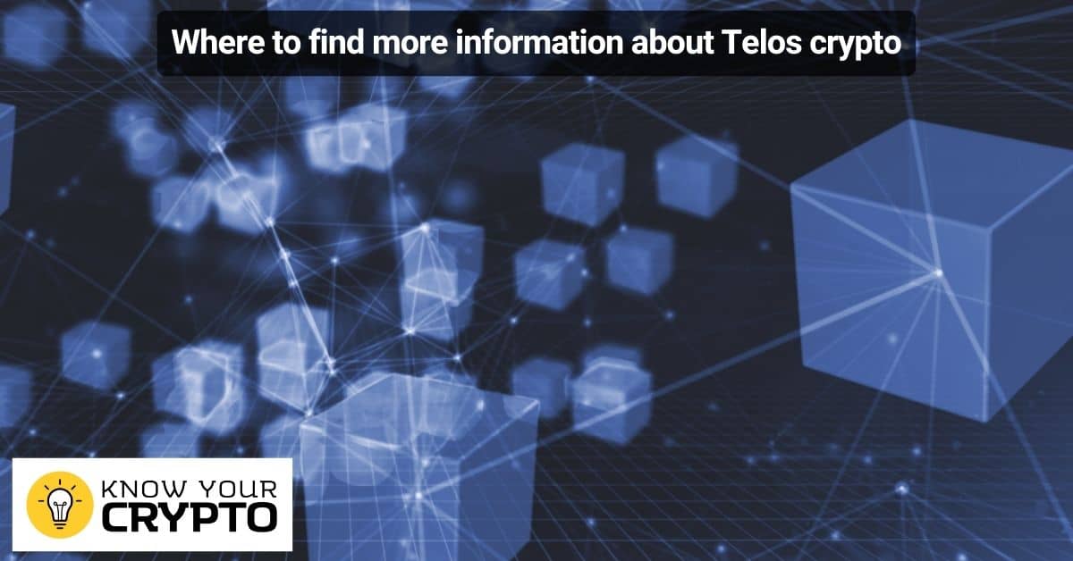 Where to find more information about Telos crypto